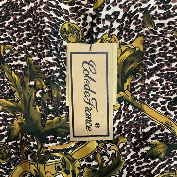 Vtg Cote De France Heavyweight 100% Silk Button-Up Blouse Women Size Small Anima - Picture 6 of 10